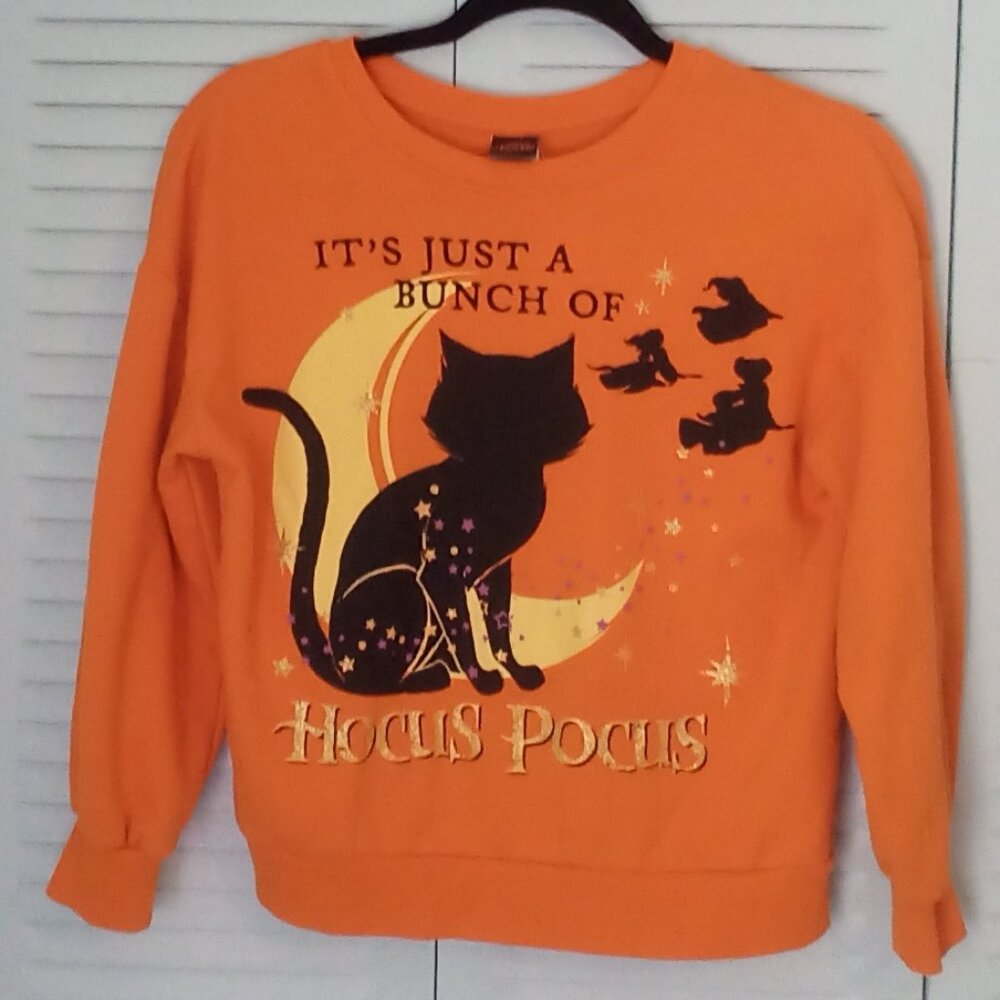 DISNEY MOVIE L (10-12) "ITS JUST A BUNCH OF HOCUS POCUS" COTTON BLEND HALLOWEEN